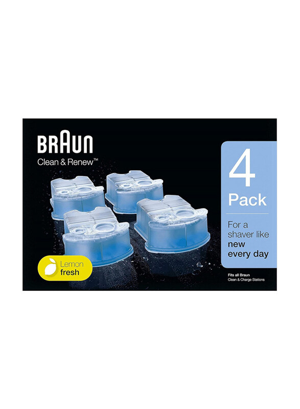 

Braun Clean & Renew CCR Cleaning Cartridge, 4 Pieces, Blue