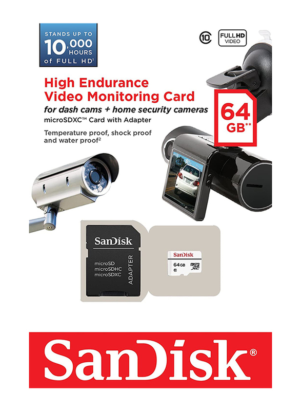 SanDisk 64GB MicroSDXC Memory Card with Adapter