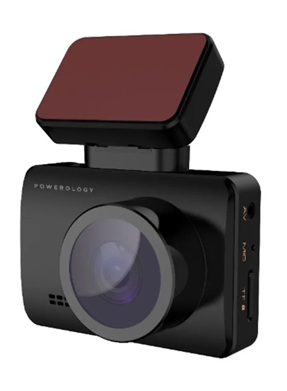 Powerology HD Car Dash Camera, 1080P, Black