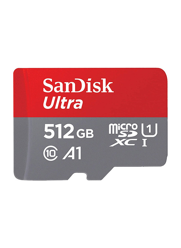 سانديسك ألترا UHS-1 مايكرو إس دي إكس سي بطاقة ذاكرة بسعة 512 جيجا بايت ، 100 ميجابايت / ثانية ، أسود