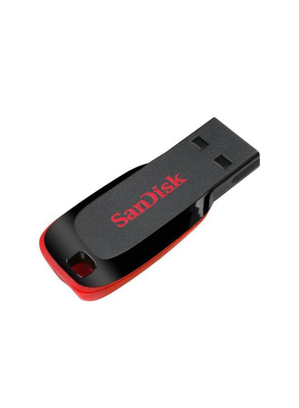 SanDisk 128GB Cruzer Blade USB 2.0 Flash Drive, Black/Red