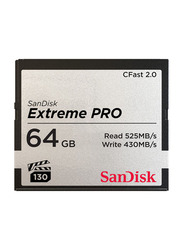 سانديسك إكستريم برو سي فاست 2.0 بطاقة ذاكرة سعة 64 جيجا بايت ، 525 ميجا بايت / ثانية ، VPG130 ، أسود