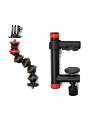 Joby Action Clamp & Gorilla Pod Arm for Action Cameras, Black/Red