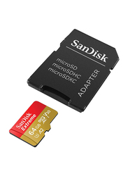 SanDisk 64GB Extreme MicroSDXC UHS-I Card MicroSD Memory Card with Adaptor