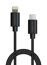 Powerology 3 Meter Lightning Cable, USB Type-C Male to Lightning Cable, Black