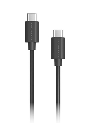 Powerology 1.2-Meter PVC Charging and Data-Sync Cable, USB Type-C Male to USB Type-C, Black