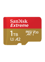 سانديسك إكستريم UHS-I مايكرو إس دي إكس سي بطاقة ذاكرة سعة 1 تيرابايت ، أسود