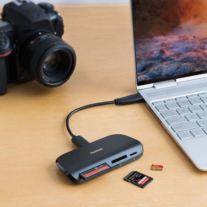 SanDisk ImageMate PRO USB-C Multi-Card Reader/Writer, USB 3.1, Black