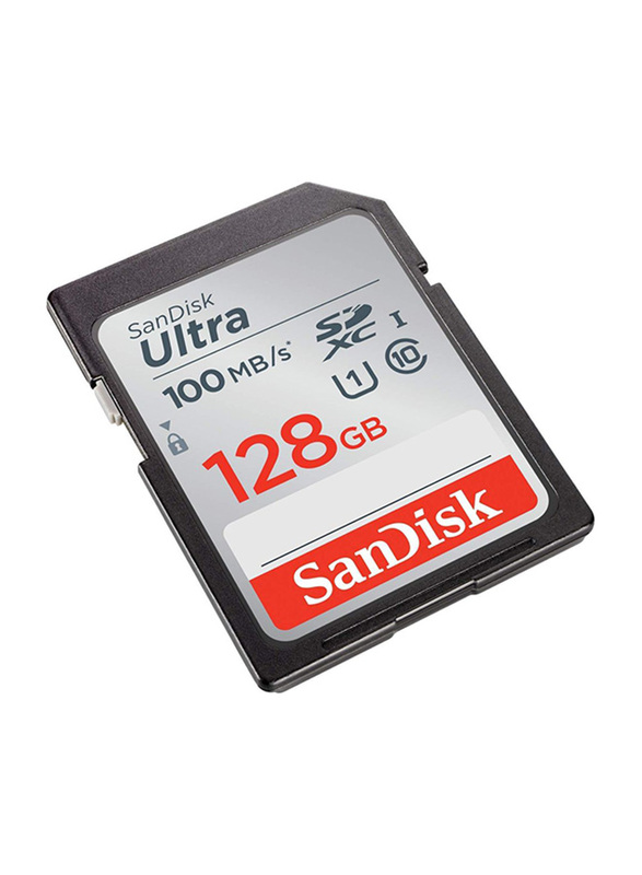 سانديسك الترا اس دي اتش سي بطاقة ذاكرة سعة 128 جيجا بايت ، 100 ميجا بايت / ثانية ، أسود