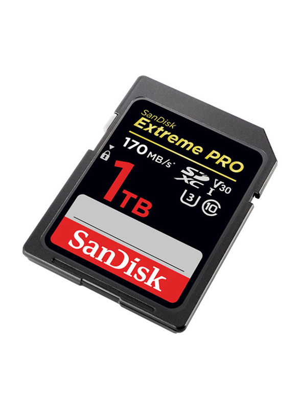 SanDisk 1TB Extreme Pro UHS-I SDXC Memory Card, 170MB/s, Black