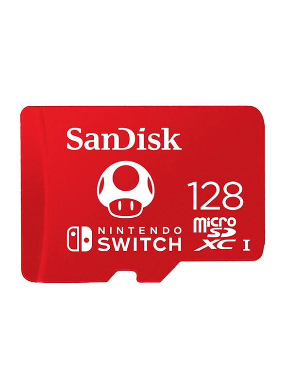 SanDisk 128GB Nintendo Cobranded UHS-1 microSDXC Memory Card, SQXAO, Lifetime Limited, Black