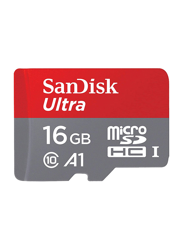 سانديسك Ultra UHS-1 microSDHC بطاقة ذاكرة بسعة 16 جيجا بايت ، 98 ميجا بايت / ثانية R ، أسود