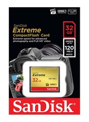 سانديسك إكستريم كومباكت فلاش بطاقة ذاكرة بسعة 32 جيجا ، 120 ميجا بايت / ثانية ، أسود