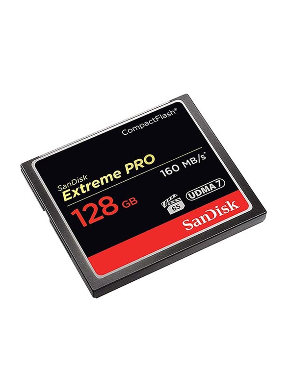 SanDisk 128GB Extreme Pro CompactFlash Memory Card, 160MB/s, Black