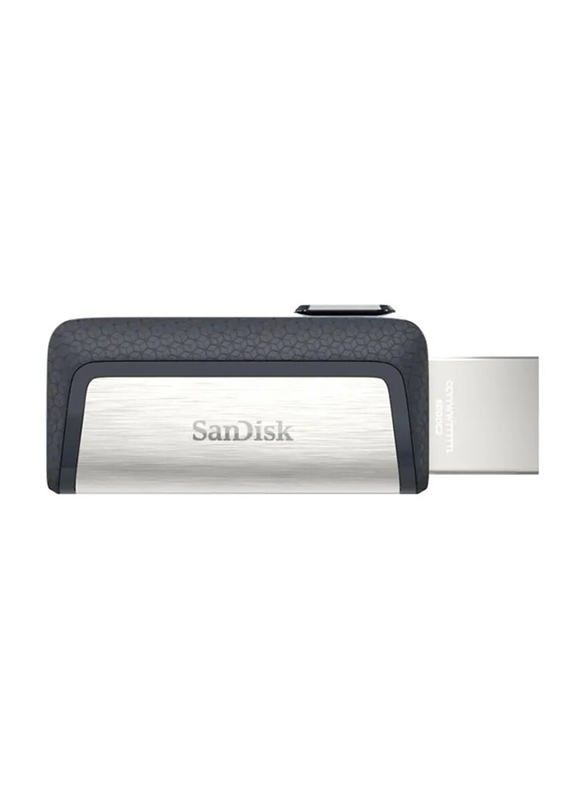 SanDisk 32GB Ultra Dual USB 3.1 Type-C Flash Drive, Silver/Black
