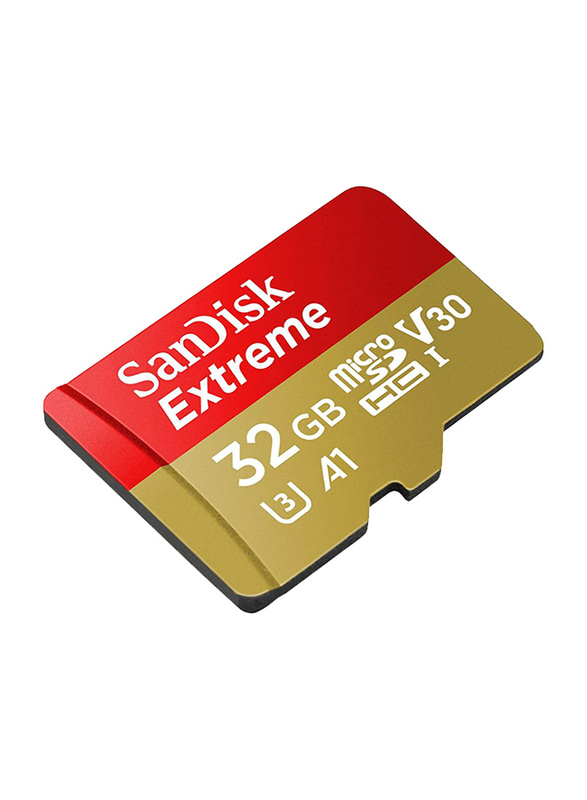 سانديسك إكستريم UHS-I مايكرو إس دي إكس سي بطاقة ذاكرة سعة 32 جيجا بايت ، أسود