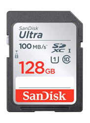 SanDisk 128GB Ultra SDHC Memory Card, 100MB/s, Black