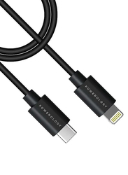 Powerology 3 Meter Lightning Cable, USB Type-C Male to Lightning Cable, Black