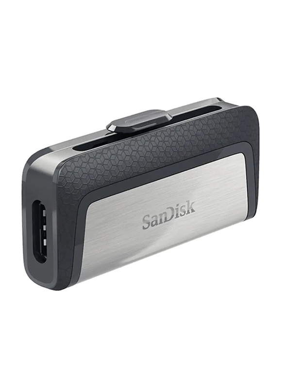 SanDisk 64GB Ultra Dual USB 3.1 Type-C Flash Drive, Silver/Black