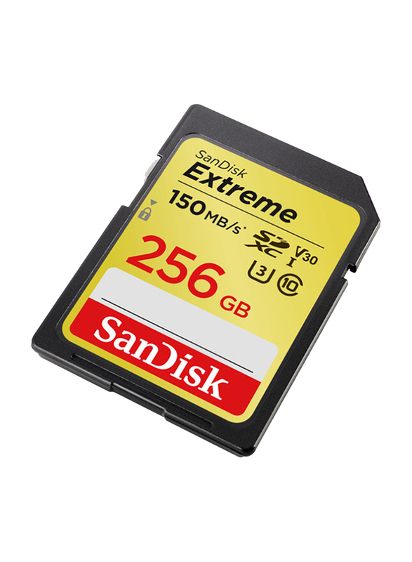 SanDisk 256GB Extreme UHS-I SDXC Memory Card, 150MB/s, Black