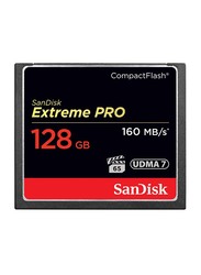 SanDisk 128GB Extreme Pro CompactFlash Memory Card, 160MB/s, Black