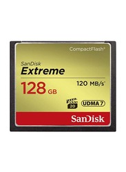 SanDisk 128GB Extreme CompactFlash Memory Card, 120MB/s, Black