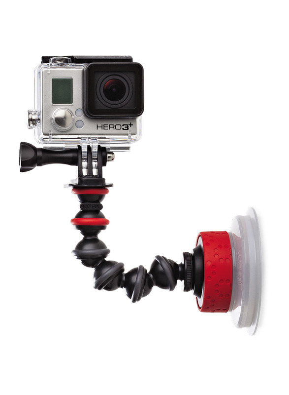 Joby Suction Cup and Gorilla Pod Arm for Action Camera, Black/Red