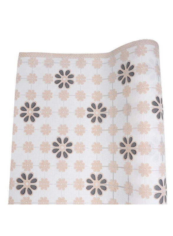 

Royalford PVC Printed Table Cloth, White/Pink