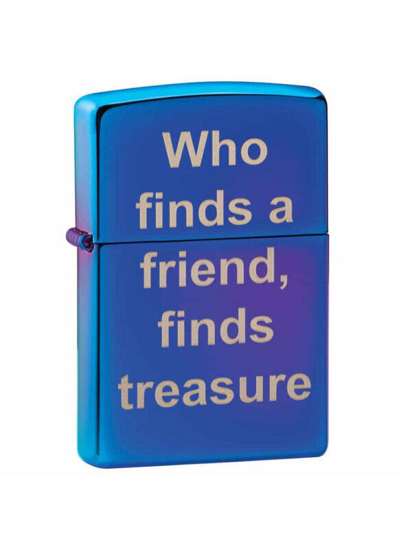 

Ace Zippo Friend Treasure Design Windproof Lighter, Blue