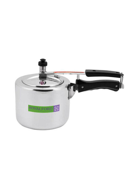 

Royalford 3L Aluminium Pressure Cooker with Inner Lid, Silver