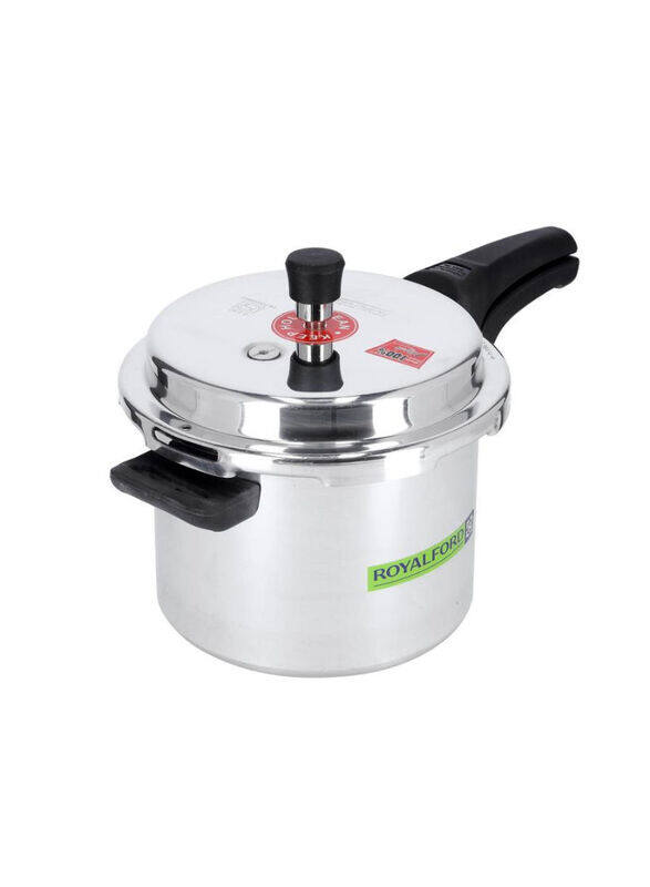 

Royalford 3L Induction Aluminium Pressure Cooker with Lid, Silver