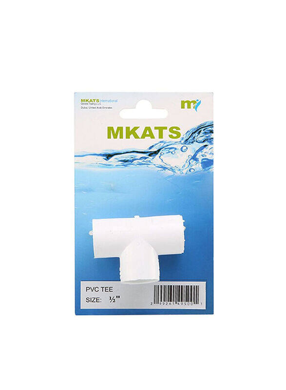 

Mkats PVC Tee Pipe Connector, White