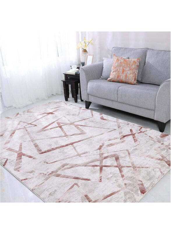 

Danube Home Modern Polypropylene Tiffany Carpet Rug, White/Brown