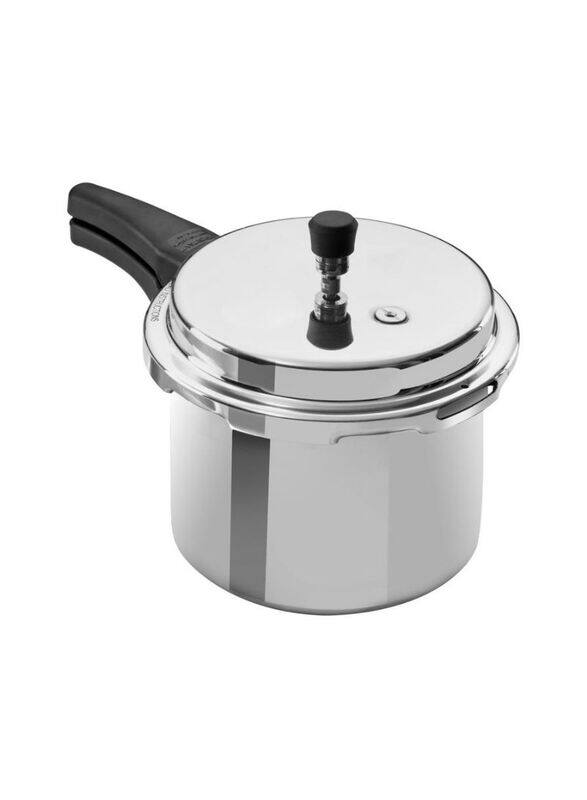 

Royalford 3L Induction Aluminium Pressure Cooker with Outer Lid, Silver