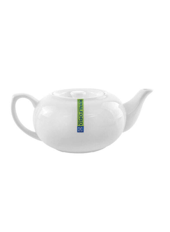 

Royalford 1-Piece Magnesia Porcelain W Lid Tea Pot, White