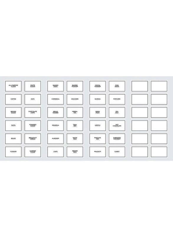 

Roommates Peel and Stick Pantry Labels, White/Black