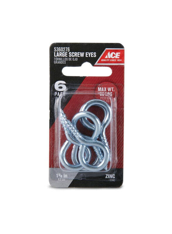 

Ace 41mm 6 Piece Round Head Eye Screws, Silver