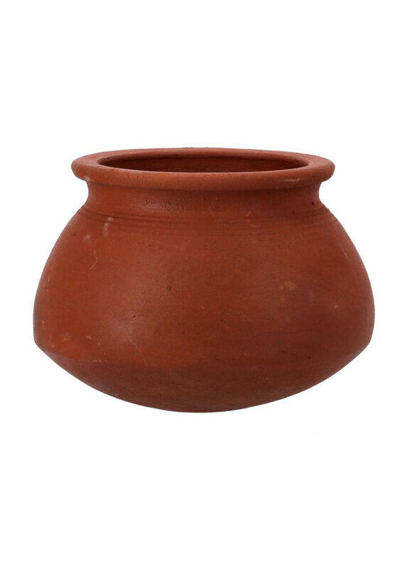 

Royalford 16cm Clay Rice Kalam Pot, Brown