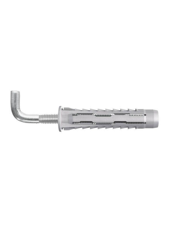 

Ace 4-Piece Diall Nylon And Steel Universal Wall Plug And L-Hook, 30mm, Silver