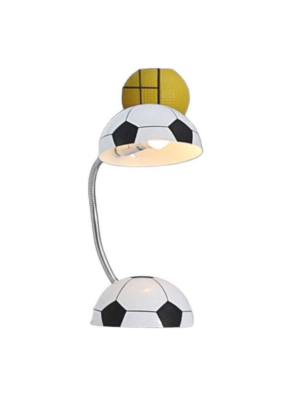 

Pan Emirates Semi Soccer Metal Table Lamp, 16 x 40cm, White