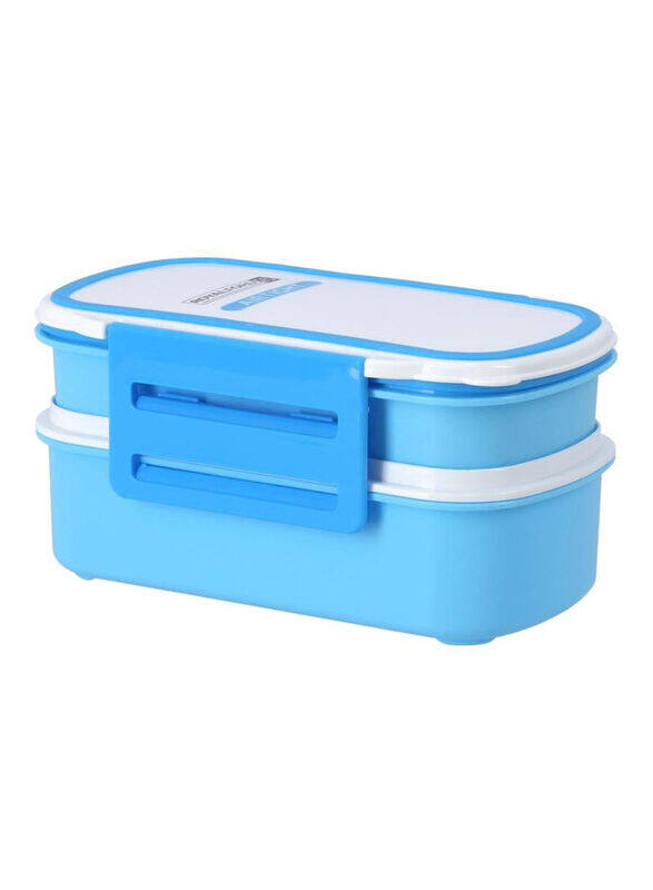 

Royalford Plastic 2 Tier Lunch Box With 2 Sections, Blue