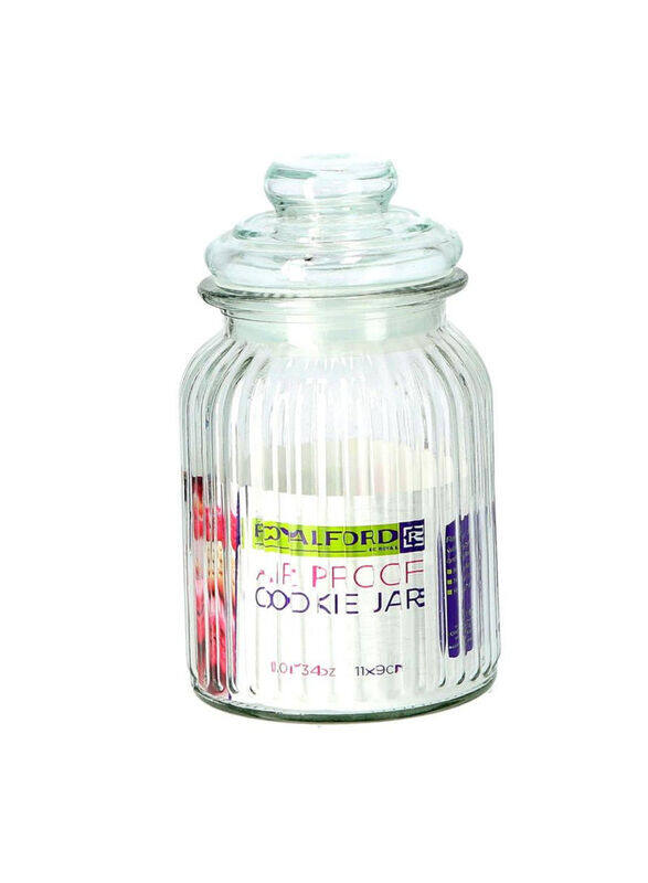 

Royalford Glass Cookie Jar, 1 Litre, Clear