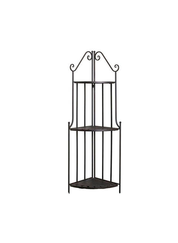 

Danube Home 3 Tier Metal Corner Rack, Black