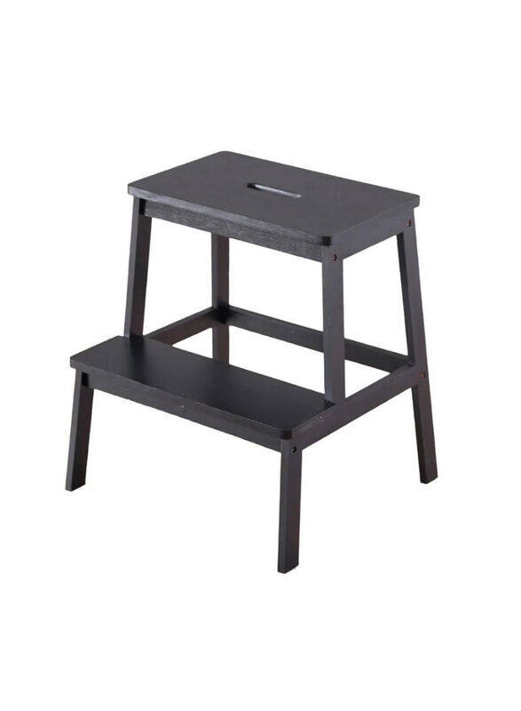 

Danube Home Albany Bamboo Two Step Wood Stool, Black