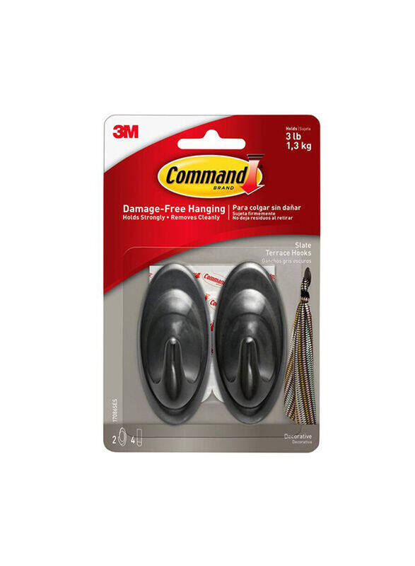 

3M Command Slate Terrmedium Hook, 3mm, Silver