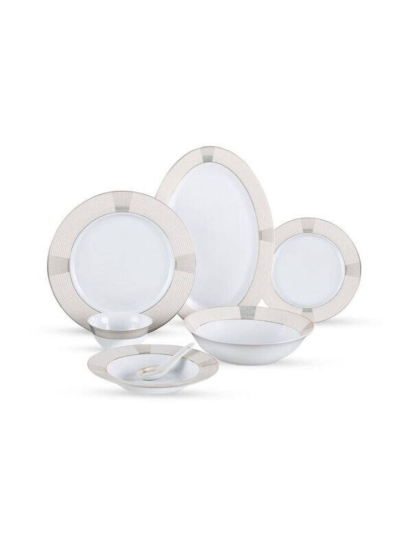 

Royalford Premium Porcelain Dinner Set, 26 Piece, White