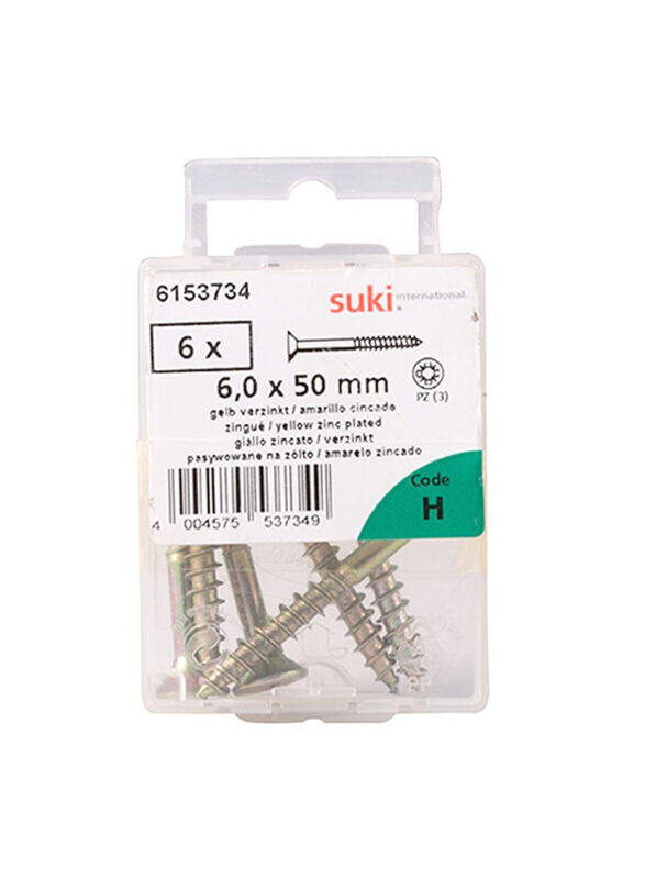 

Suki 50mm Countersunk Raised Chipboard Screws, Silver