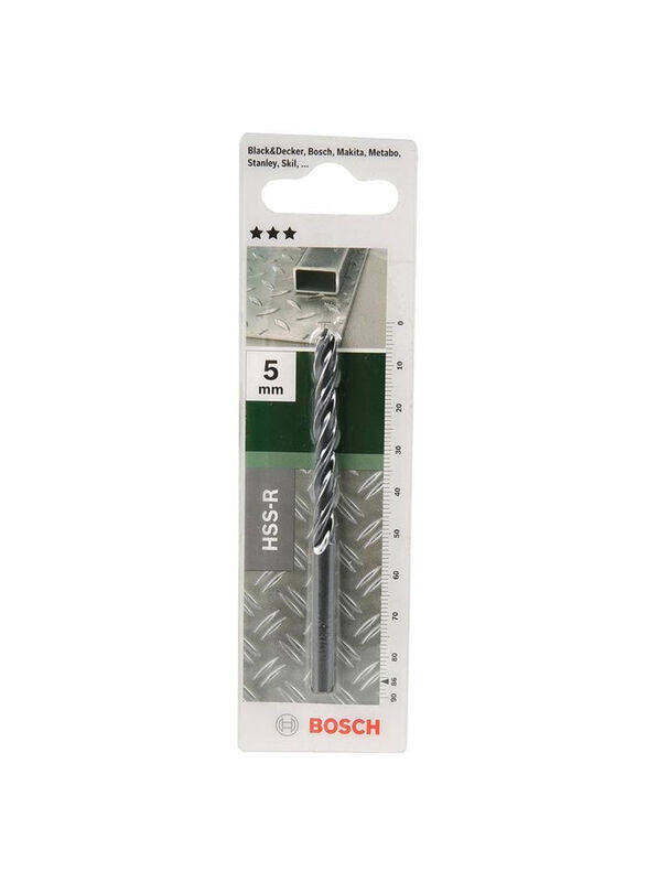 

Bosch 5mm Hssr Drill Bit with Chisel Edge, Silver