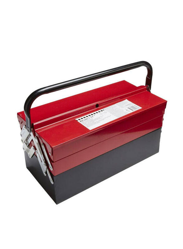 

Generic Metal Cantilever Tool Box, Black/Red