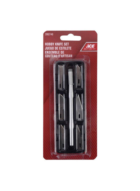 

Ace 7 Piece Hobby Knife Set, Silver